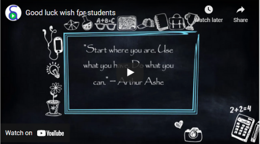 It’s exam time wish with good luck videos