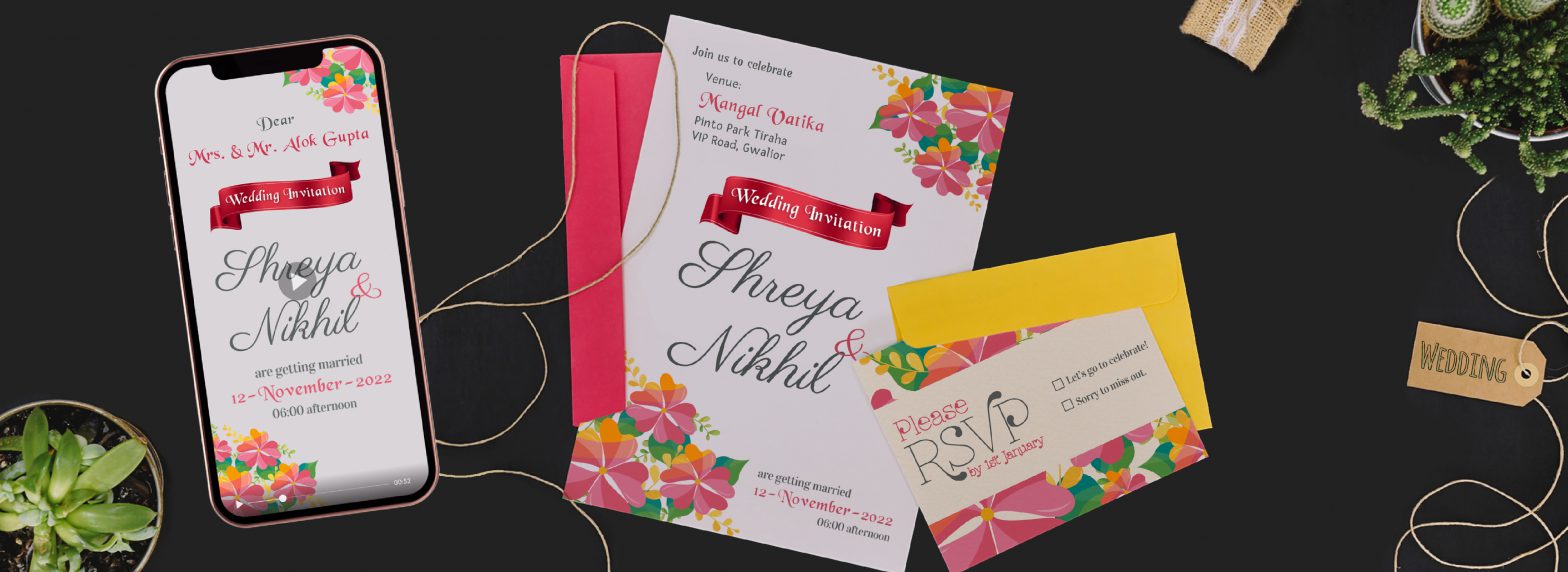 Selfanimate Personalised wedding invitation